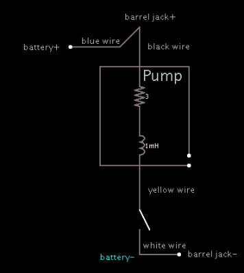 Blue and black are the same point. Don't put batteries and the AC adapter in at the same time. 