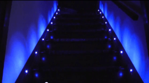 This person lit up the wall. 