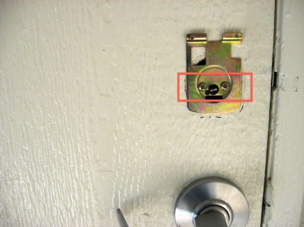 These backplate screws belonged to the Schlage lock and originally did not fit.