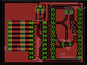 Routed board in EAGLE