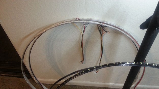 Aluminium and copper rings with wire harnesses